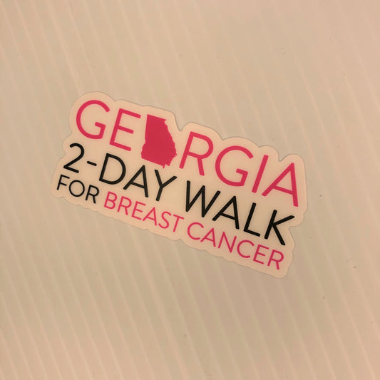 Georgia 2-Day Walk Logo Die Cut Sticker