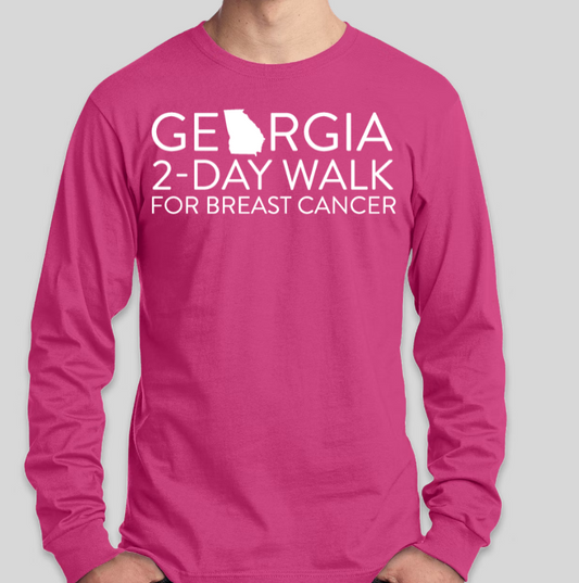 Pink Long Sleeve 2-Day Logo Shirt with Sleeve Print